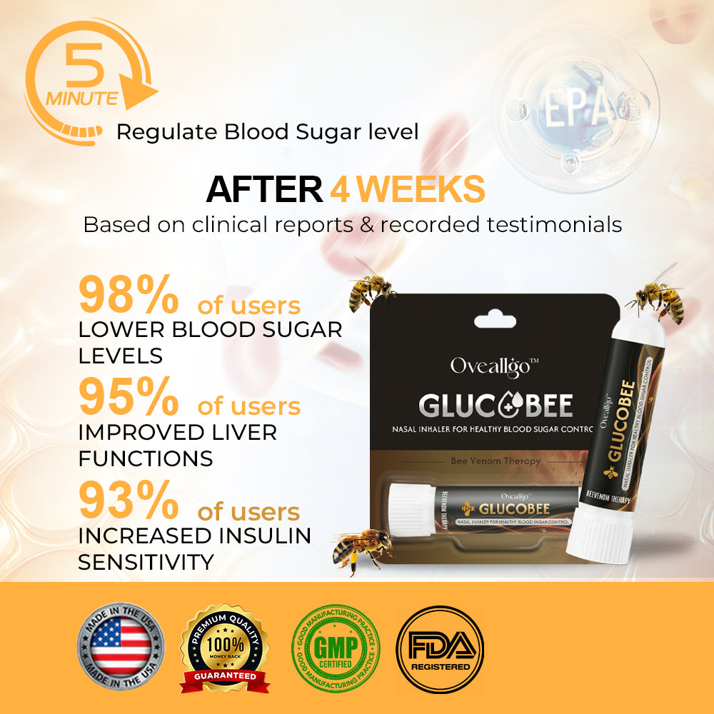 🔰Official Store: Oveallgo™ GlucoBee Nasal Inhaler👨‍⚕️USA Diabetes Association (ADA）Approved (Lowers blood sugar and supports diabetes management)