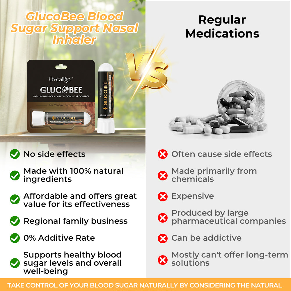 🔰Official Store: Oveallgo™ GlucoBee Nasal Inhaler👨‍⚕️USA Diabetes Association (ADA）Approved (Lowers blood sugar and supports diabetes management)